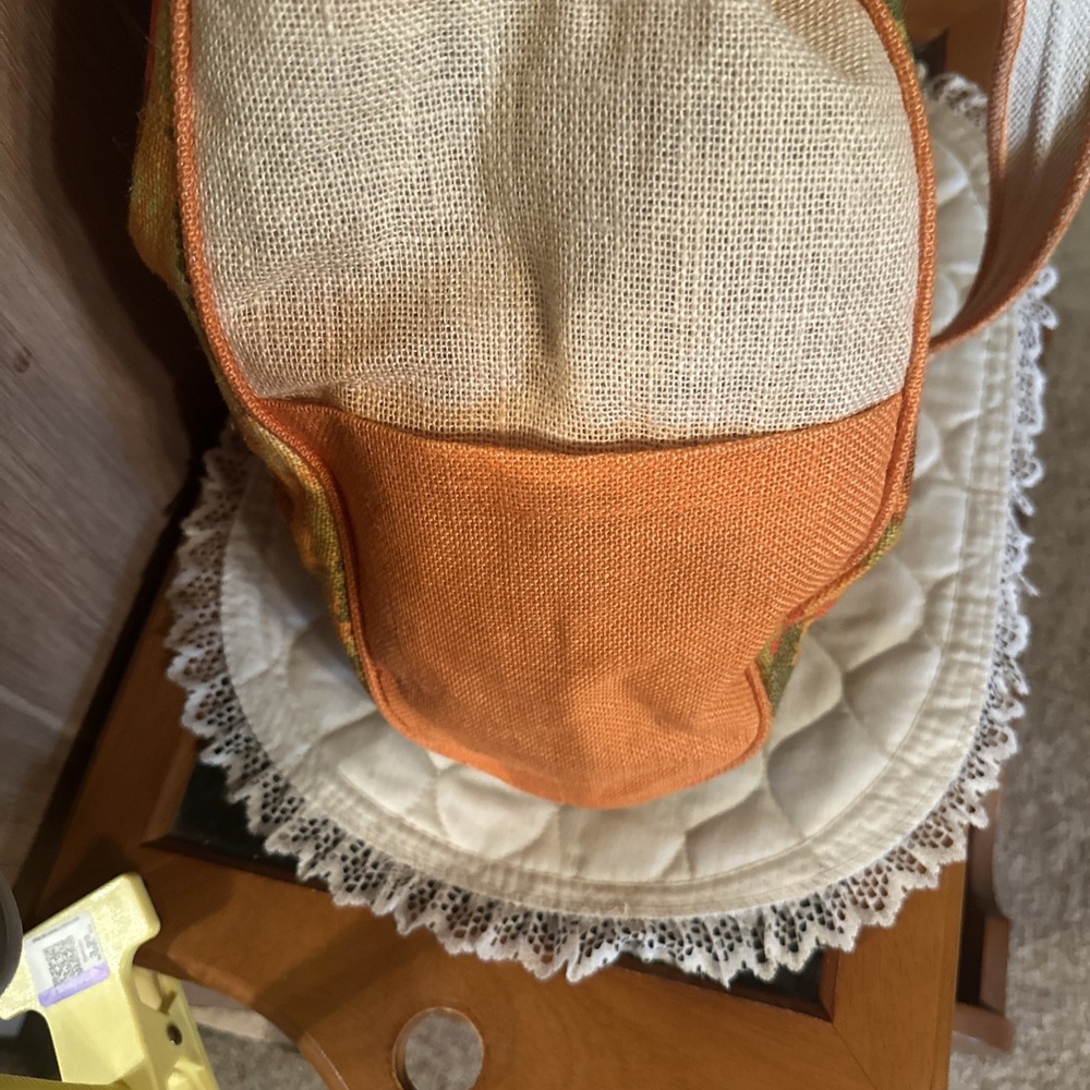 vintage multi-toned floral Orange beach tote bag Made By Avani Large - Picture 4 of 10